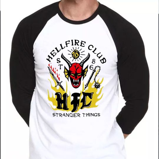 Hellfire Club Baseball Long Sleeve Raglan Shirt