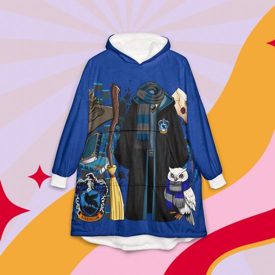 Ravenclaw Wizarding Hooded Blanket