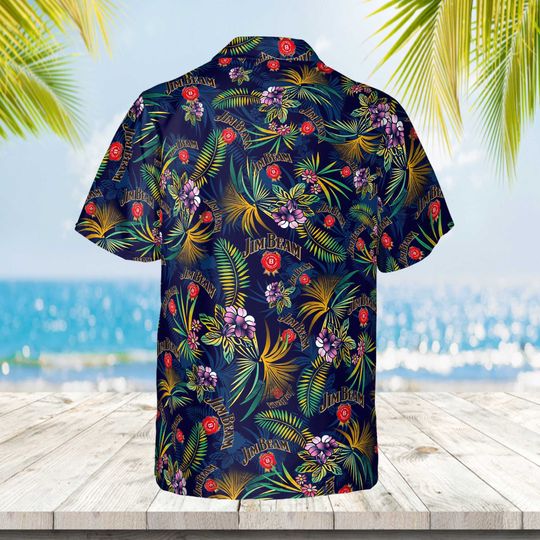Jim Beam Bourbon Whiskey Unisex Hawaiian Shirt