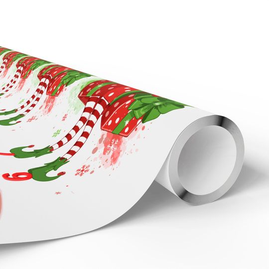 67 Wrapping Paper Elf Christmas