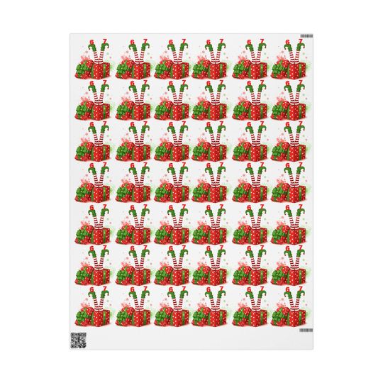 67 Wrapping Paper Elf Christmas