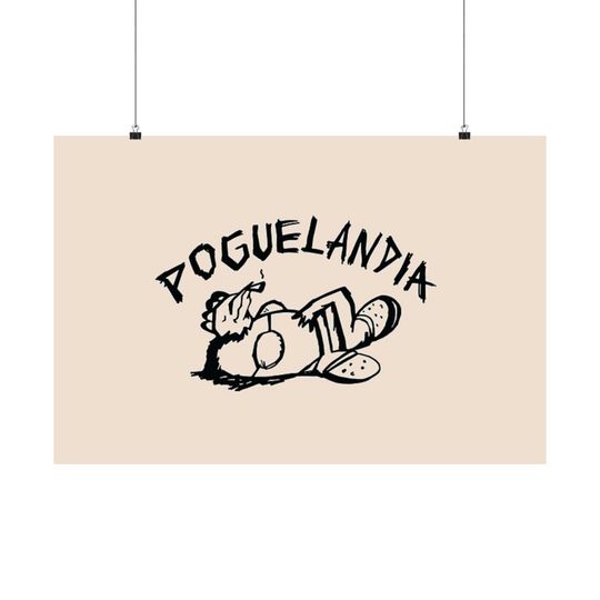 Poguelandia OBX Poster, Dorm Room Decor