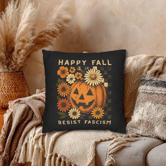 Retro Democratic Faux Suede Throw Pillowcase for Liberal Democrats - Halloween & Political Gift