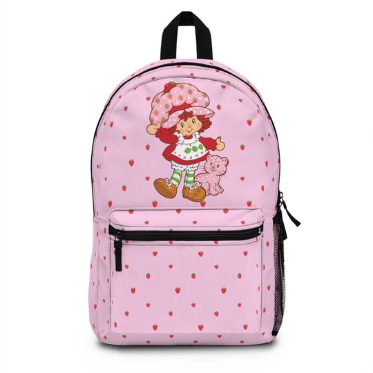 Adorable Strawberry Shortcake Backpack for Kids, Cute Cartoon Backpack, School Bag
