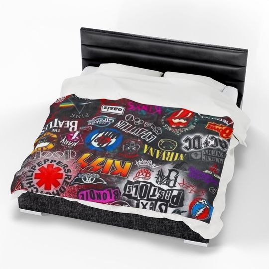 Music Bands Fleece Blanket Rock Concert Throw