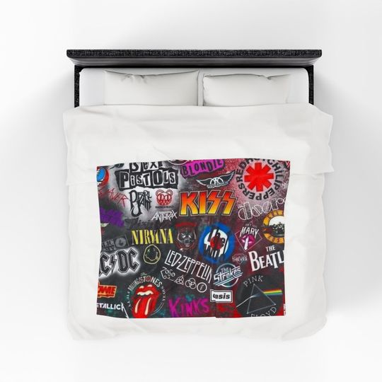 Music Bands Fleece Blanket Rock Concert Throw
