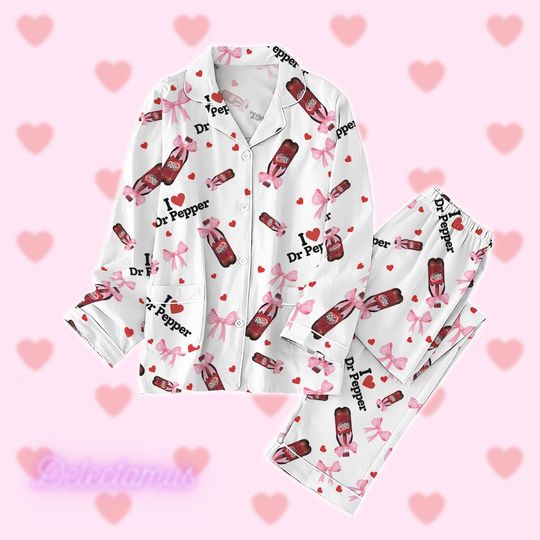 Dr Pepper Pajamas, Dr Pepper Pajamas Pants, Soda Lover Pajamas