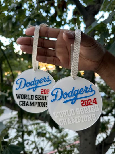 Dodgers World Series Champions Ornament