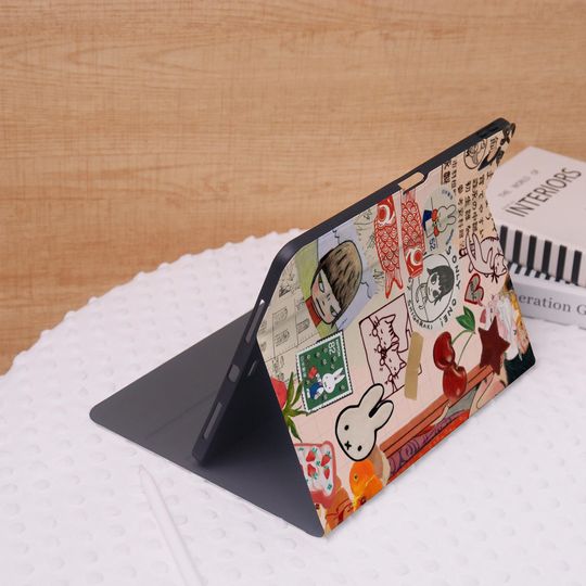 Yoshitomo Nara Girl iPad Case Cover for iPad Air 7/6-11"/13", Air 5, iPad Pro 2024 iPad Mini 7/6, Miffy iPad 9/10th Gen Case With Pen Holder