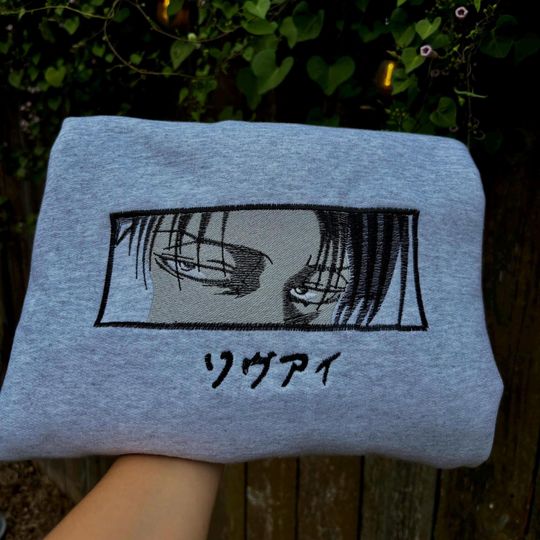 Levi Ackerman AO Titan Anime Embroidered Sweatshirt