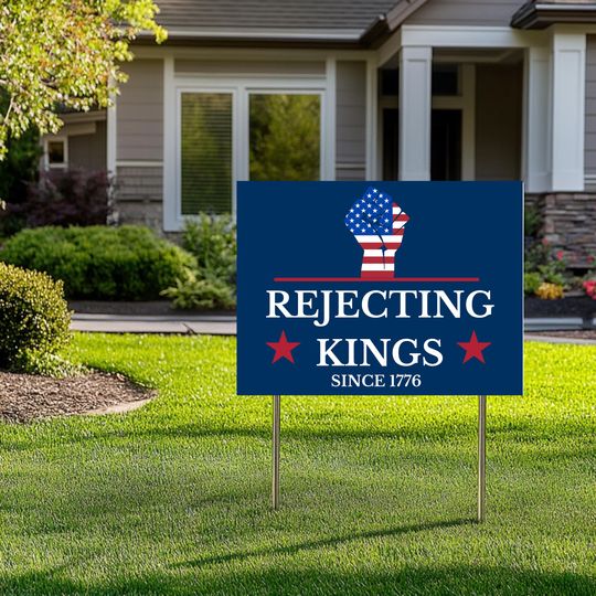 1776 Anti-Authoritarian Yard Sign, Pro-Democracy July 4th Decor