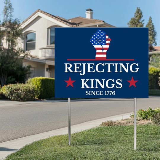 1776 Anti-Authoritarian Yard Sign, Pro-Democracy July 4th Decor
