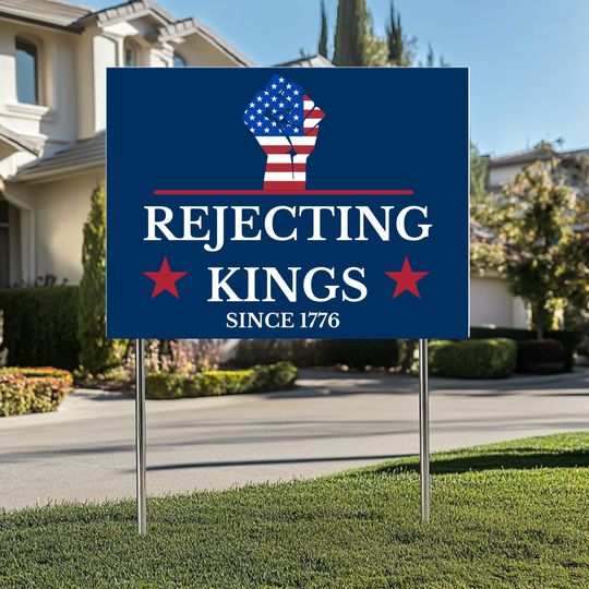1776 Anti-Authoritarian Yard Sign, Pro-Democracy July 4th Decor