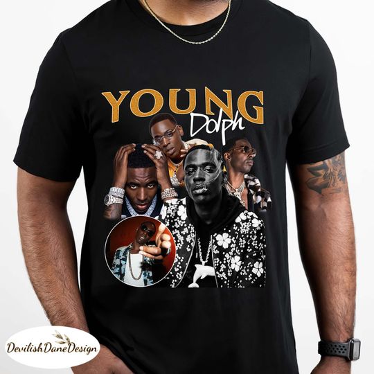 Young Dolph Shirt-90s Inspired Retro Vintage Singer Rapper T-shirt