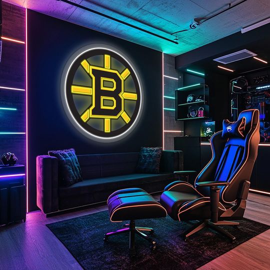 Boston Bruins Printed Plexi NeonSigns, Basketball Lovers Gift,  Gift For Him