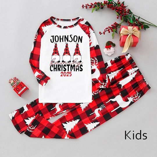 Customized Gnome Christmas Pajamas 2025, Gnome Jammies Women, 2025 Special Gifts For Her, Big and Tall Pjs