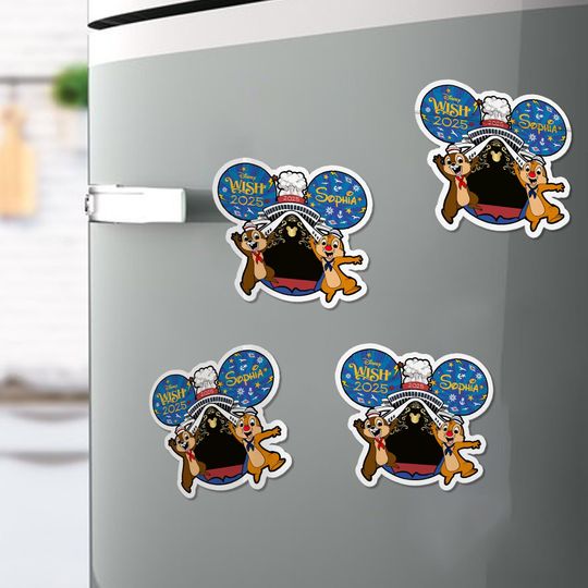 Personalized Chip and Dale Magnet, Disney Cruise Line Magnet, Disney Chipmunk Magnet, Disney Cruise Door Magnet, Disney Cruise Decor