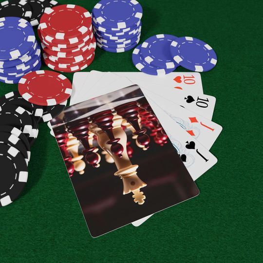 Chess Set Playing Cards: Game Night Poker Accessories