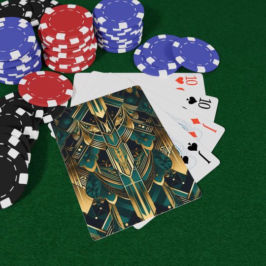 Art Deco Poker Cards - Vintage 52-Card Playing Deck