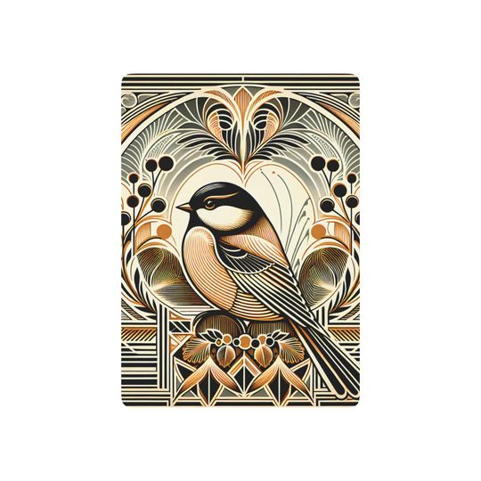 Art Deco Bird Playing Cards: Vintage Card Game Deck
