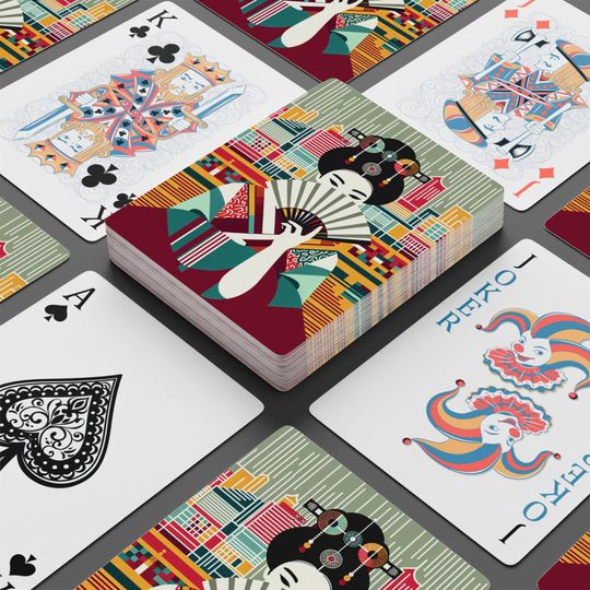Geisha Poker Cards: Japanese Illustrated Card Deck