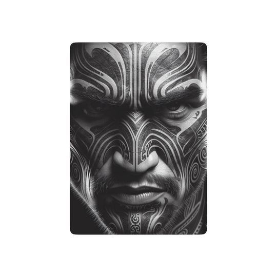 Maori Moku Face Playing Cards: Tribal Poker Deck