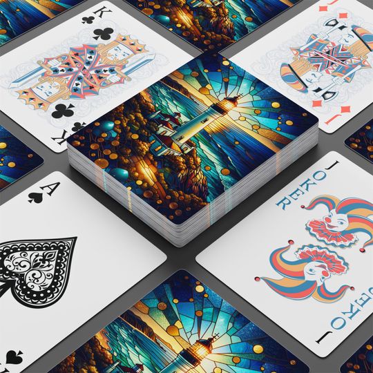 Lighthouse Playing Cards, Unique Poker Deck, Game Night Essentials