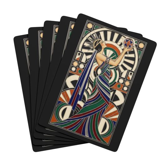 Art Deco Playing Cards, Poker Deck, Casino Night