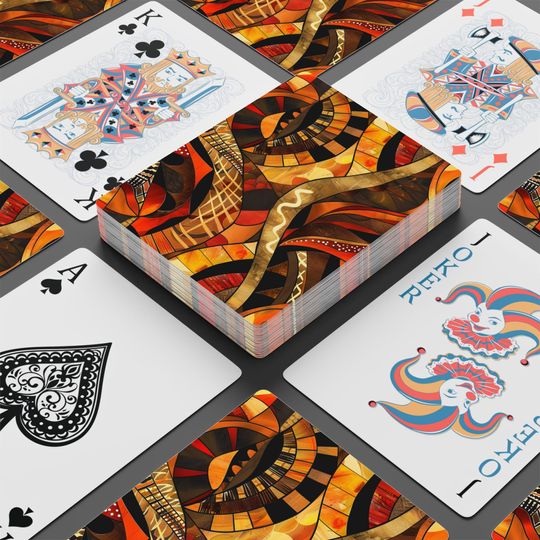 Africa-Inspired Playing Cards: Unique Poker Deck, Casino Game Night