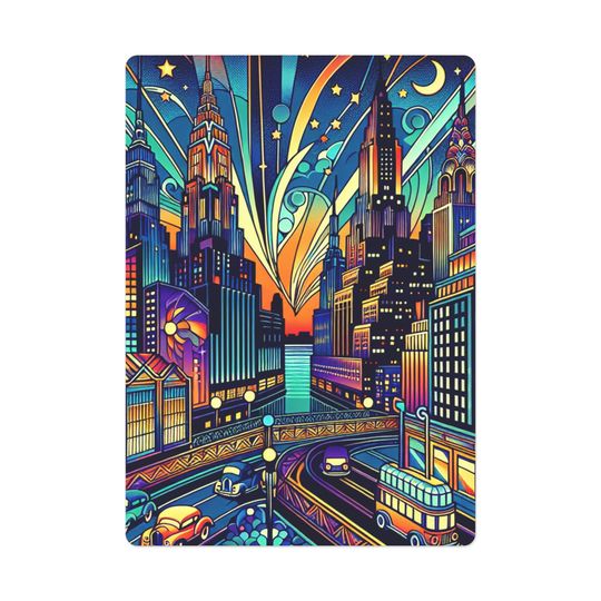 Art Deco NYC Poker Cards -Coated Glossy Deck