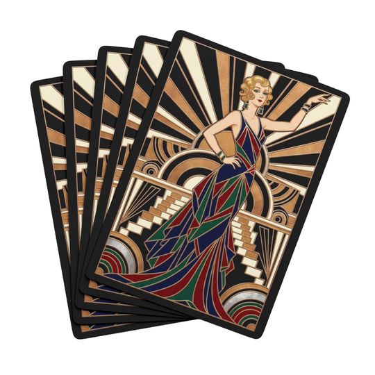 Art Deco Playing Cards: Retro Glam Gamer Gift