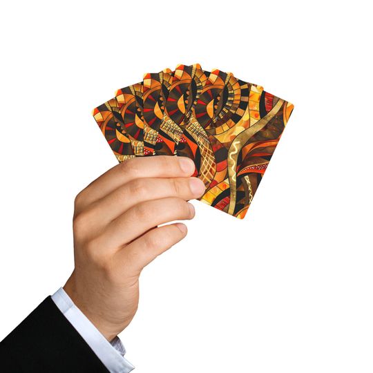 Africa-Inspired Playing Cards: Unique Poker Deck, Casino Game Night
