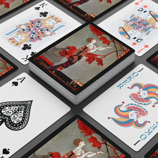 Art Nouveau Playing Cards Vintage Inspired Poker Set