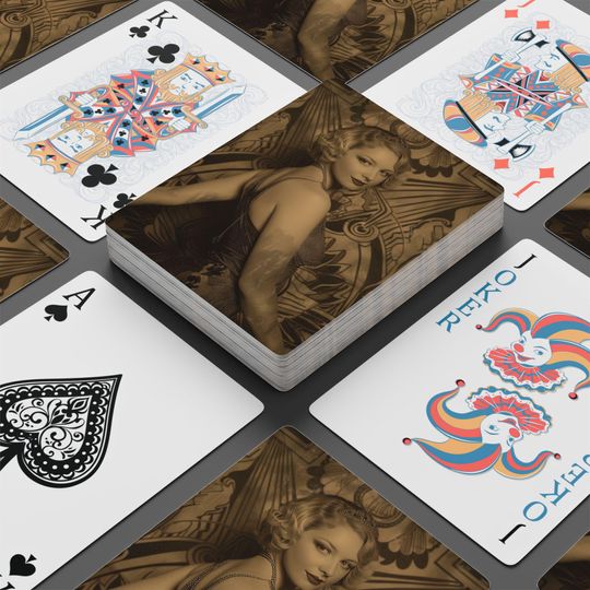 Art Deco Flapper Playing Cards - Vintage Poker Set for Card Enthusiasts