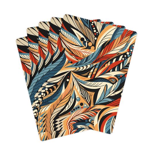 Art Deco Poker Cards: Colorful Playing Card Set
