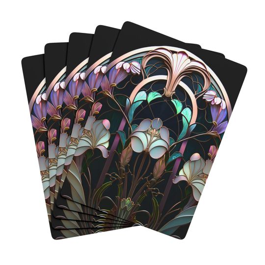 Art Nouveau Playing Cards - Vintage Poker Set for Gaming