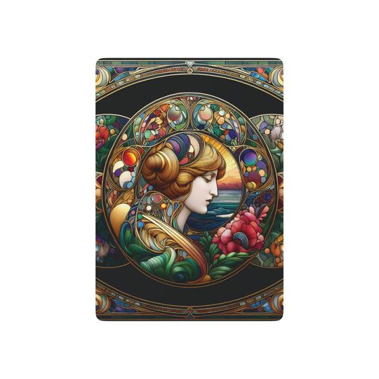 Art Nouveau Lady Playing Cards: Unique Poker Deck