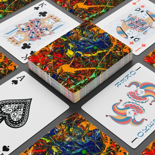 Abstract Oil Painting Playing Cards: Artistic Poker Card Deck