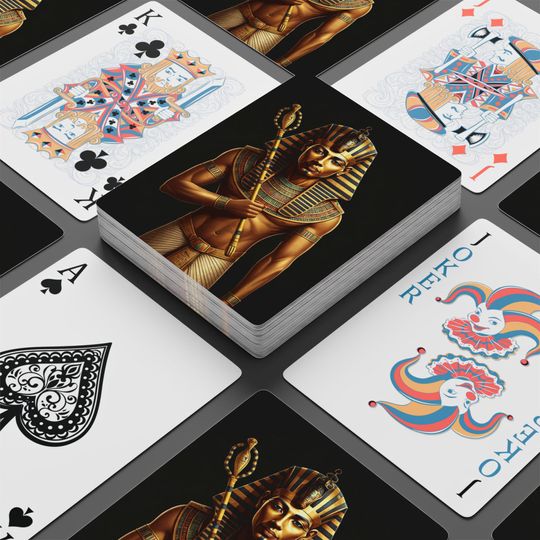 Egyptian Pharaoh Poker Cards: Unique Illustrated Deck
