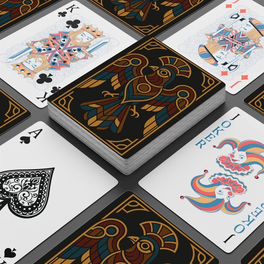 Art Deco Bird Playing Cards - Vintage-Inspired Poker Set