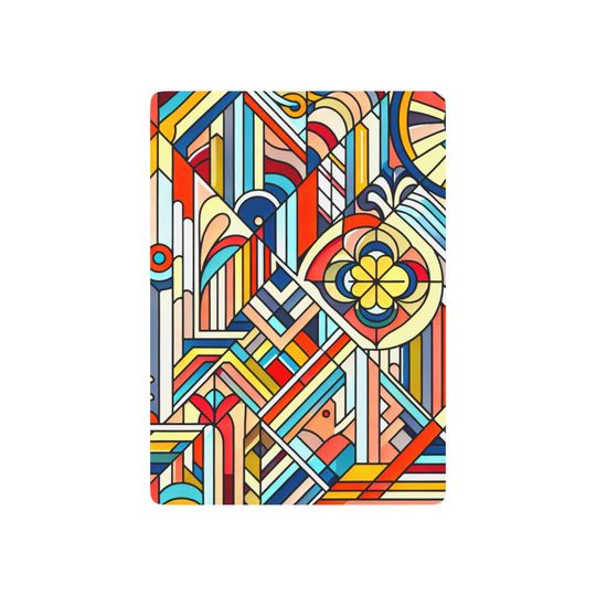 Art Deco Playing Cards: Colorful Poker Deck, Vintage Game Night