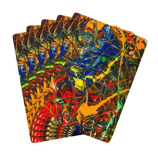 Abstract Oil Painting Playing Cards: Artistic Poker Card Deck