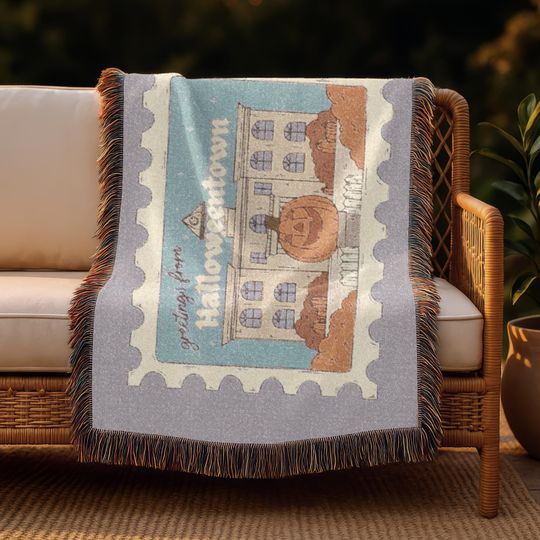 Disney HalloweenTown Woven Blanket, Spooky Fall Decor