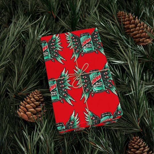 Be Not Afraid Baja Blast Wrapping Paper Funny Wrapping Paper Christmas Wrapping Paper Meme Wrapping Paper Christmas Wrapping Paper Roll