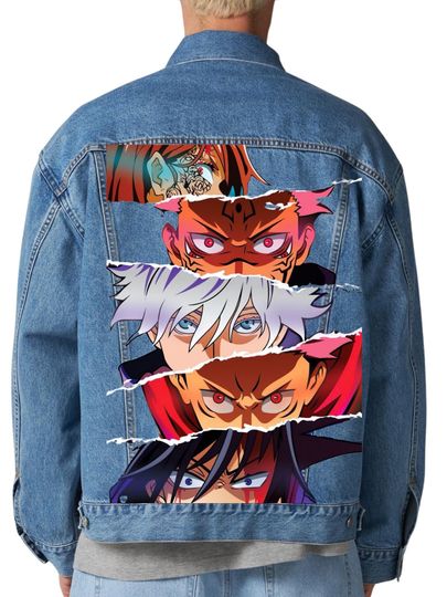 Anime Jean Jacket: Custom Wearable Art, Gift for Disney Fans