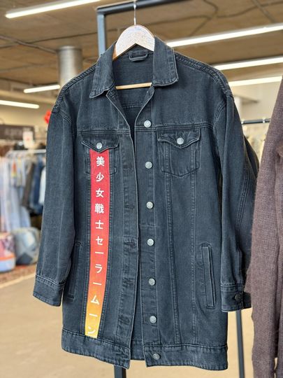 Anime Denim Jacket: Custom Manga Art, Gift for Disney Fans