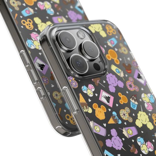 Disney Snacks Clear Case, Disney Iphone Cover,  Phone Accessories, Iphone 15 Pro Max Protective