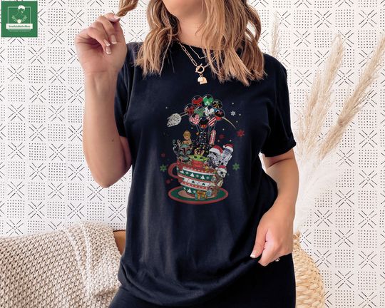 Retro Disney Star Wars Christmas Sweatshirt, Disney Teacup Sweatshirt