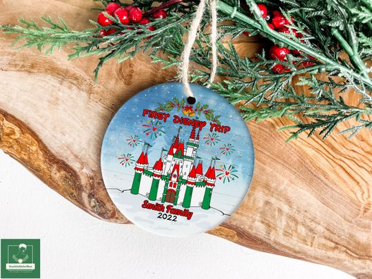 First Disney Trip Ornament, Family 1st Christmas Trip Ornament