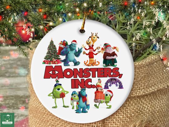 Monster Inc Christmas Ornament, Disney Monsters Inc Movie Characters Ornament